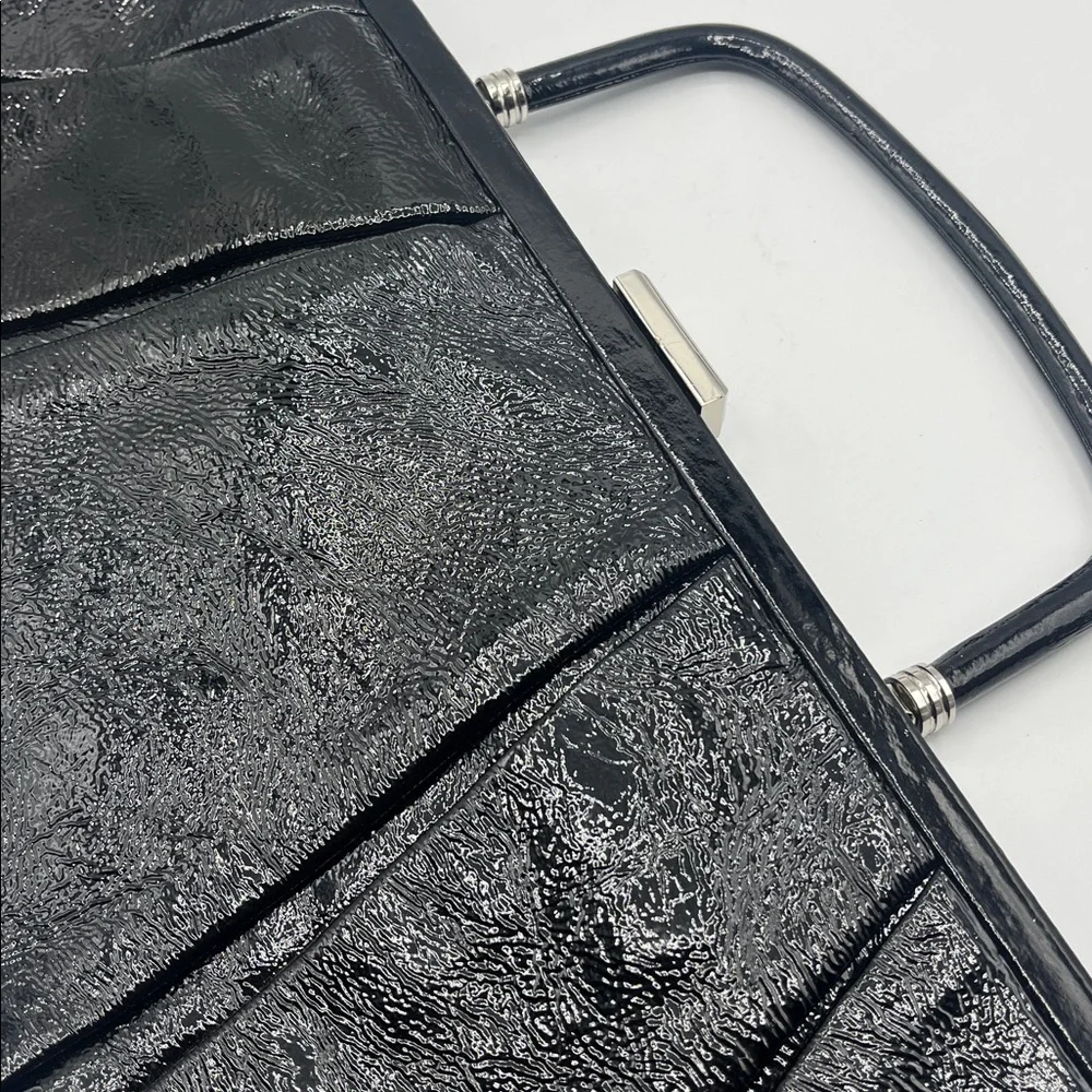 HOBO black patent leather handbag